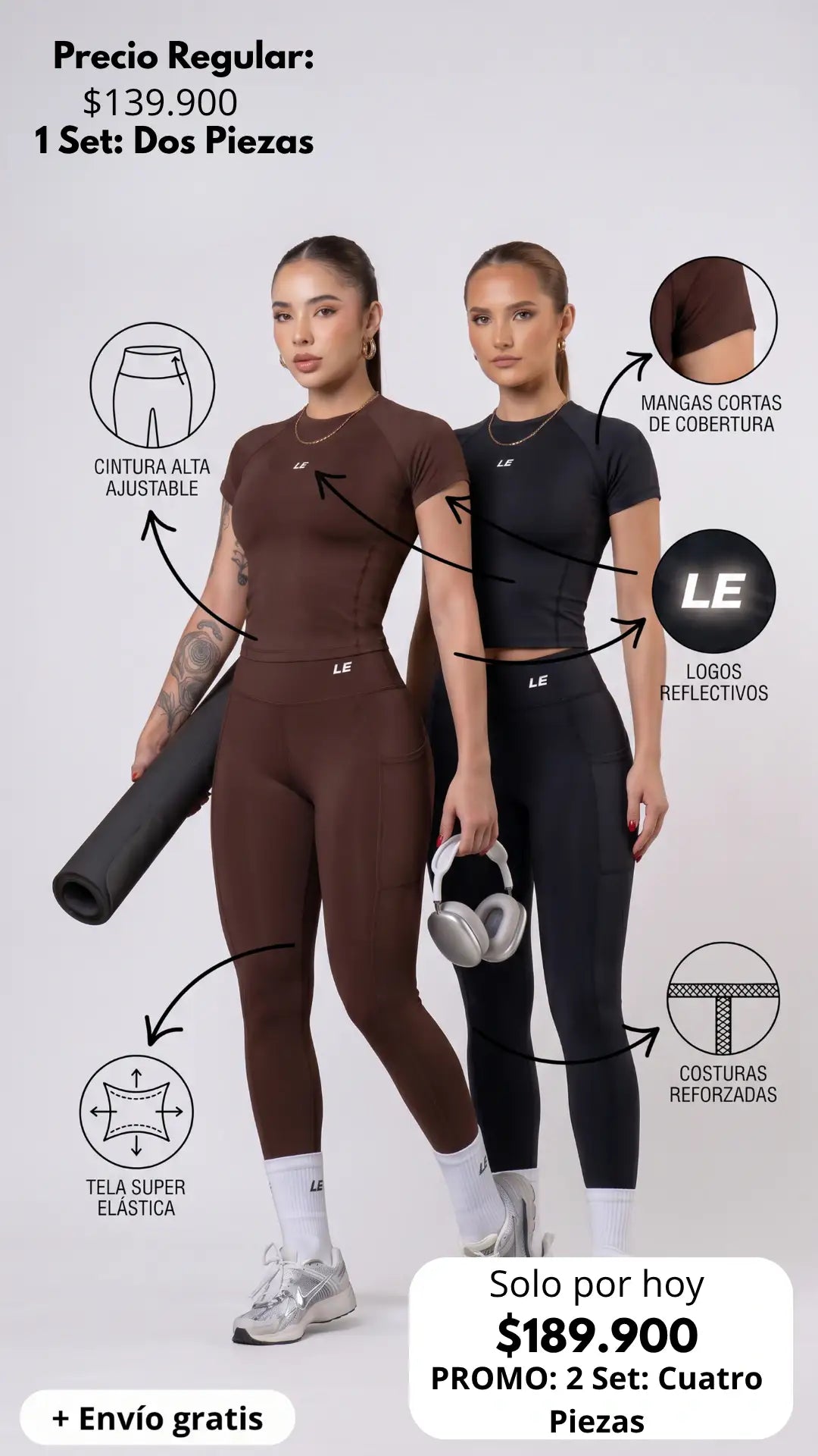 SET ONIKA DE COMPRESION | DOS PIEZAS | BLUSA | LEGGIN | REF. 1170