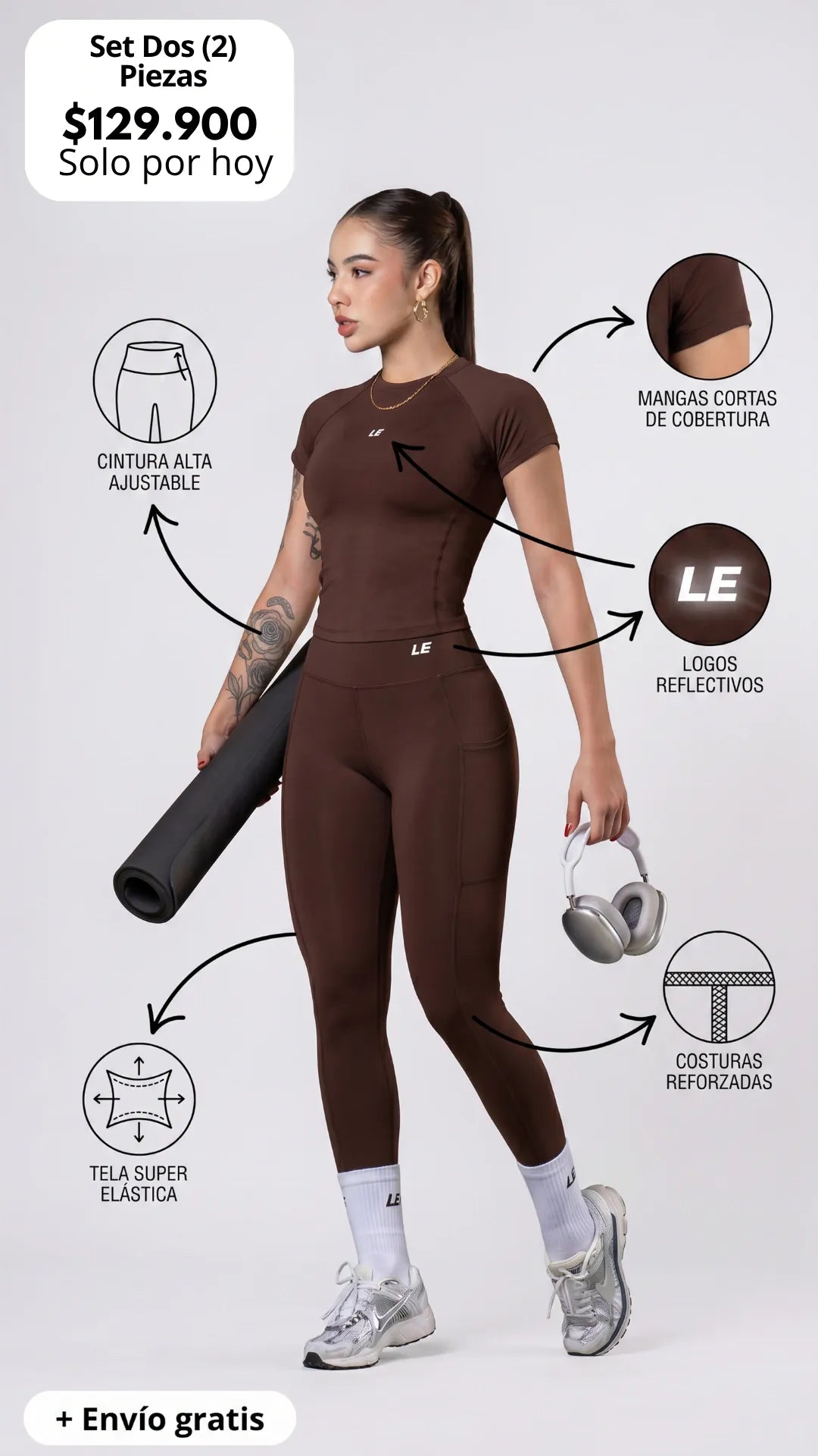 SET ONIKA DE COMPRESION | DOS PIEZAS | BLUSA | LEGGIN | REF. 1170